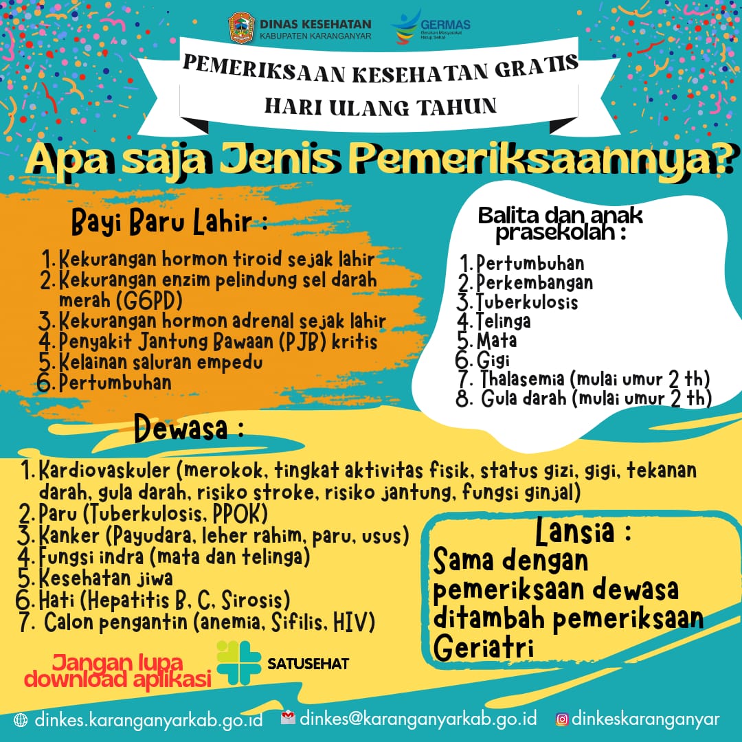 Pemeriksaan Gratis Ulang Tahun