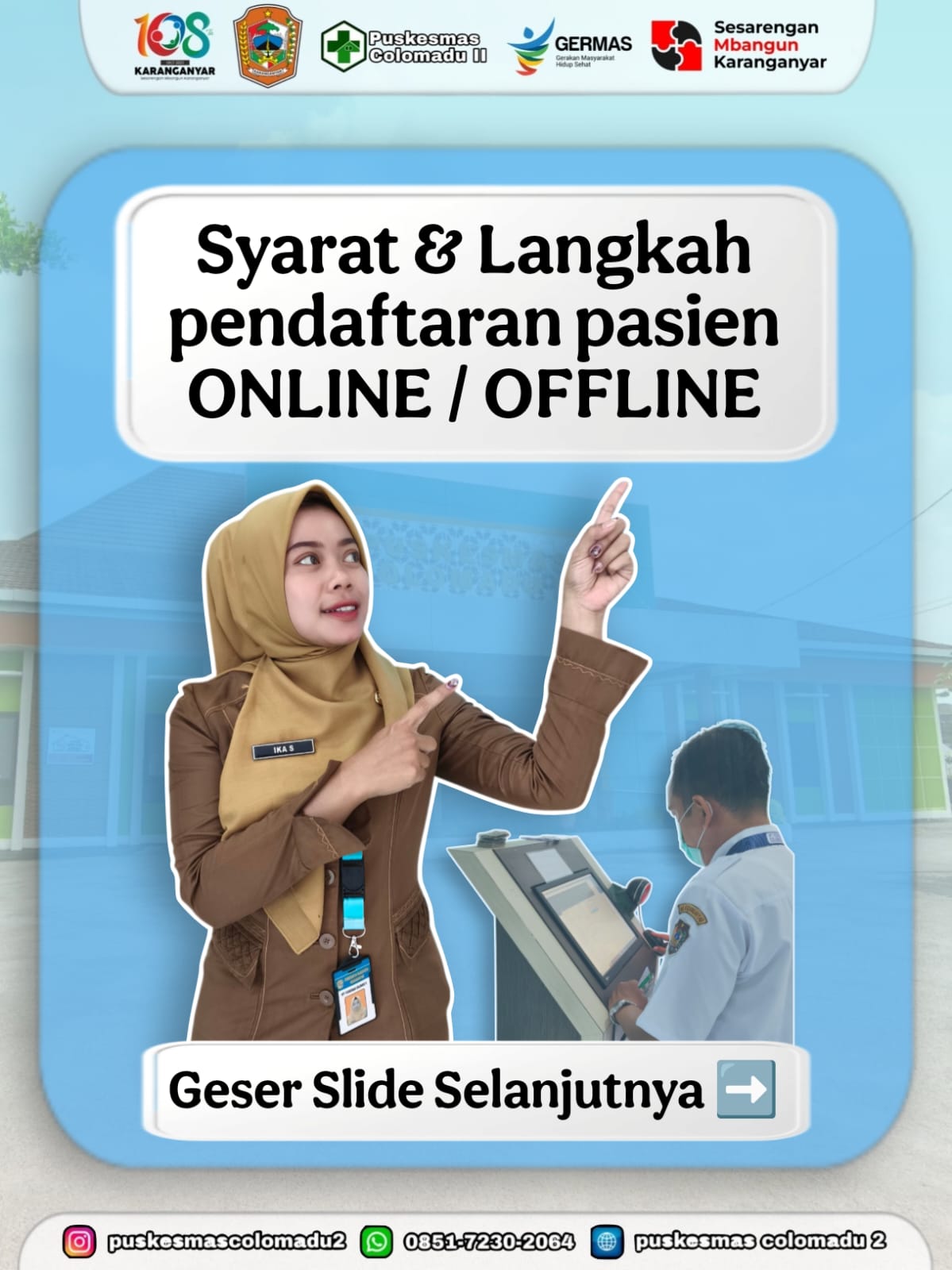 syarat dan langkah Pendaftaran pasien Online & Offline